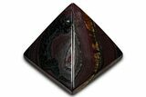 Polished Tiger Iron Stromatolite Pyramid - Billion Years #352241-1